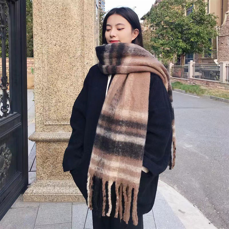 Snood Femme en Mohair – Style Long à Motif