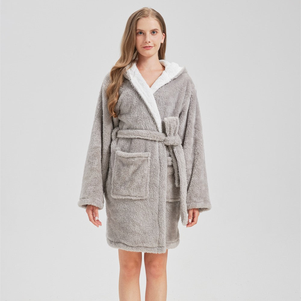 ✨ Peignoir Femme – Doux, Chaud et Confortable en Velours Arctique ✨