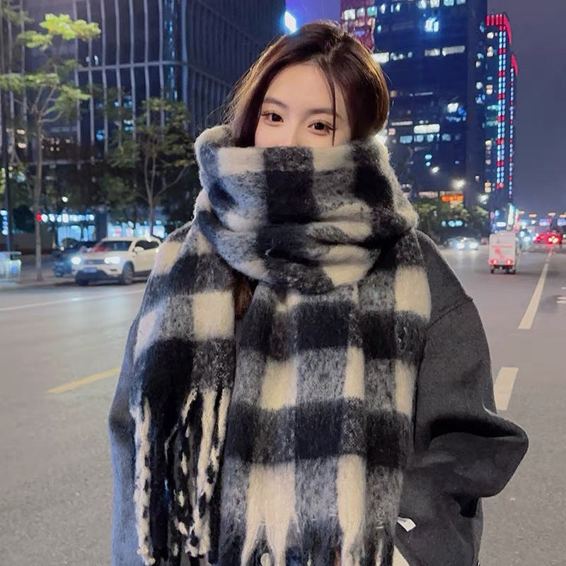 Snood Femme en Mohair – Style Long à Motif