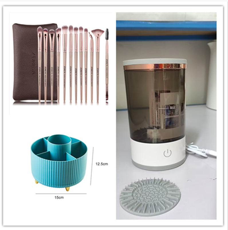✨ Nettoyeur de pinceaux maquillage électrique portable ✨