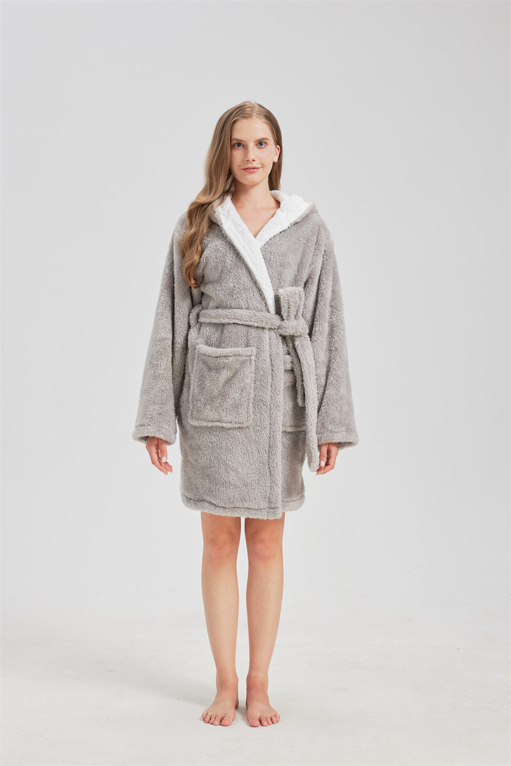 ✨ Peignoir Femme – Doux, Chaud et Confortable en Velours Arctique ✨