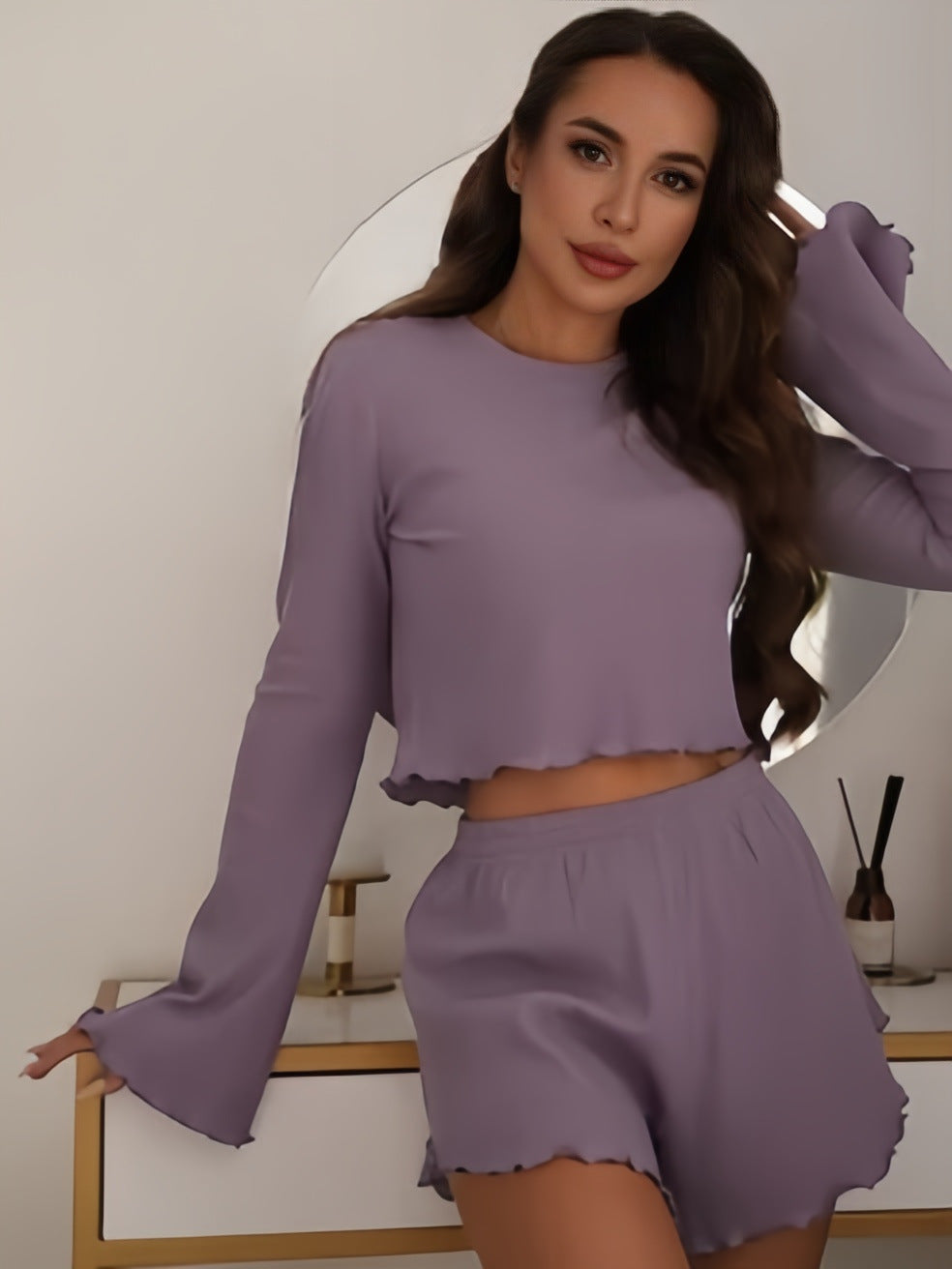 ✨ Ensemble Pyjama Femme 2 Pièces – Confort Automne/Hiver ✨