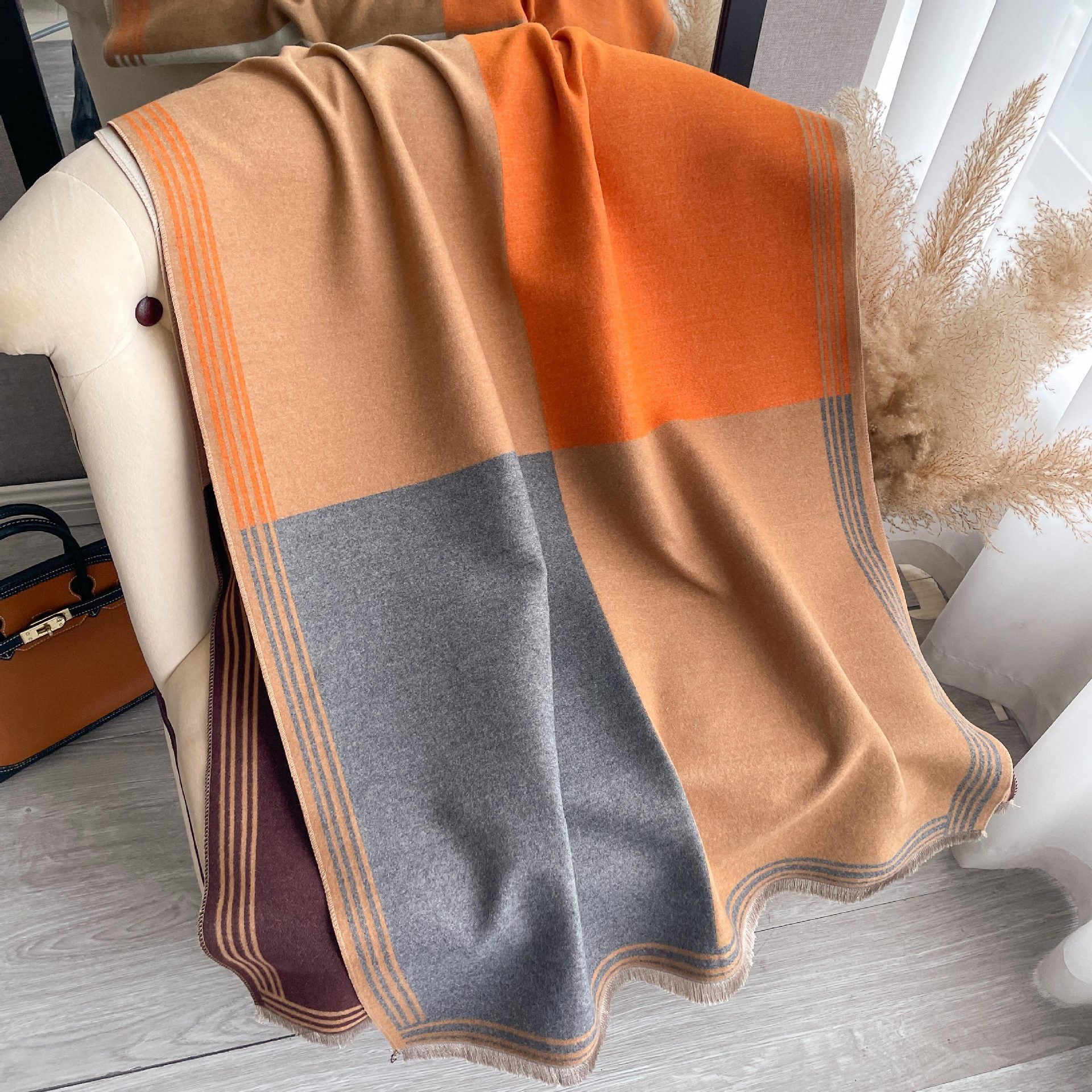 Écharpe Femme Style en Faux Cachemire