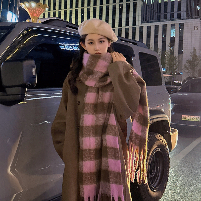 Snood Femme en Mohair – Style Long à Motif