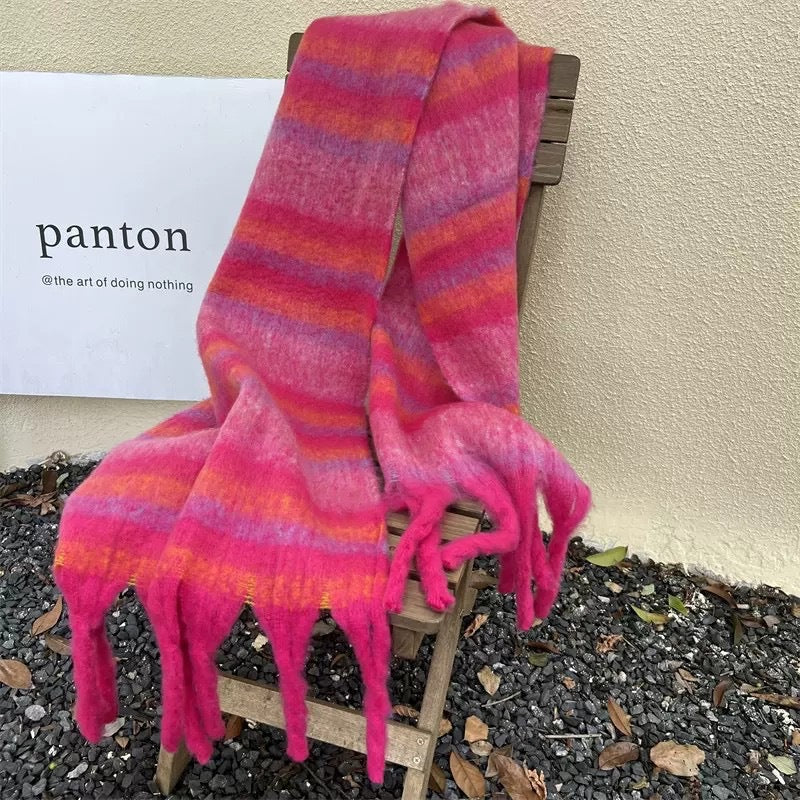 Snood Femme en Mohair – Style Long à Motif
