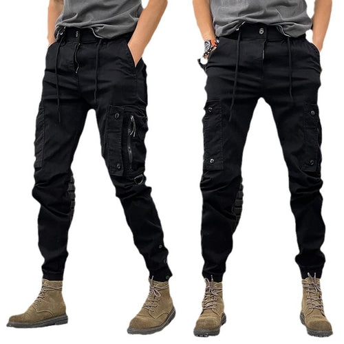 Pantalon Homme Outdoor – Style Tactique, Coupe Droite avec Bas Ajustable