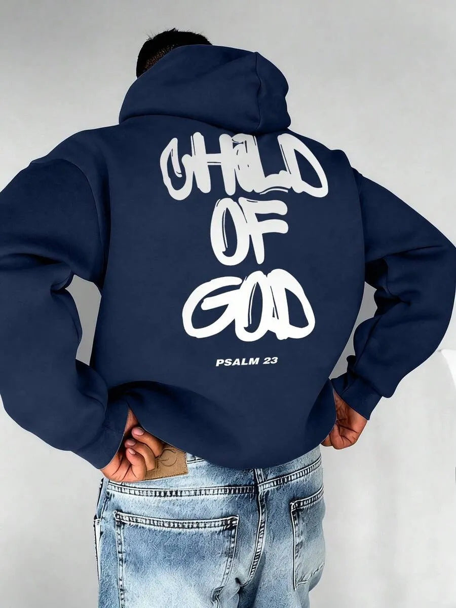 Sweat à Capuche Homme – Imprimé Lettres avec Doublure Polaire