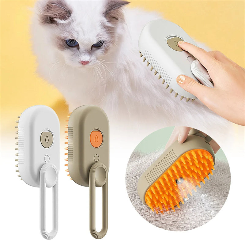 🐾 Brosse vapeur 3-en-1 pour animaux