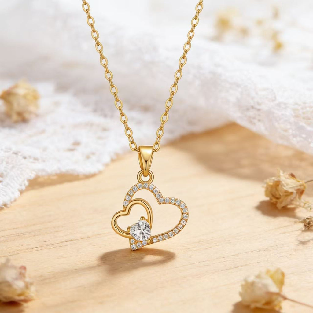Collier Cœur en Zircon – Chaîne