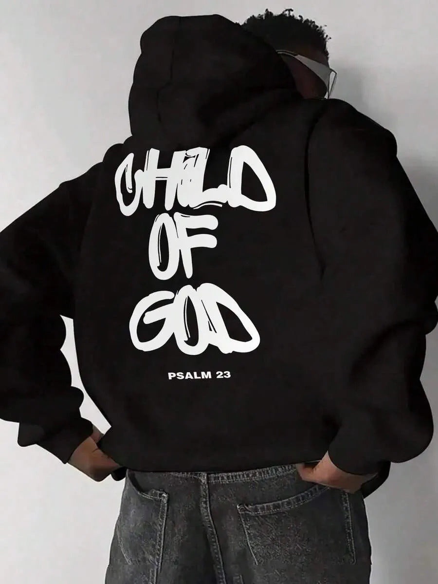 Sweat à Capuche Homme – Imprimé Lettres avec Doublure Polaire