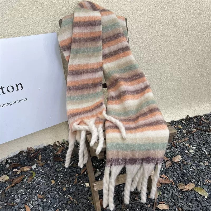 Snood Femme en Mohair – Style Long à Motif