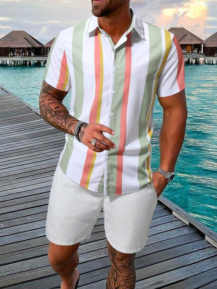 🕶️ Ensemble Homme – Chemise & Costume de Sport 🔥