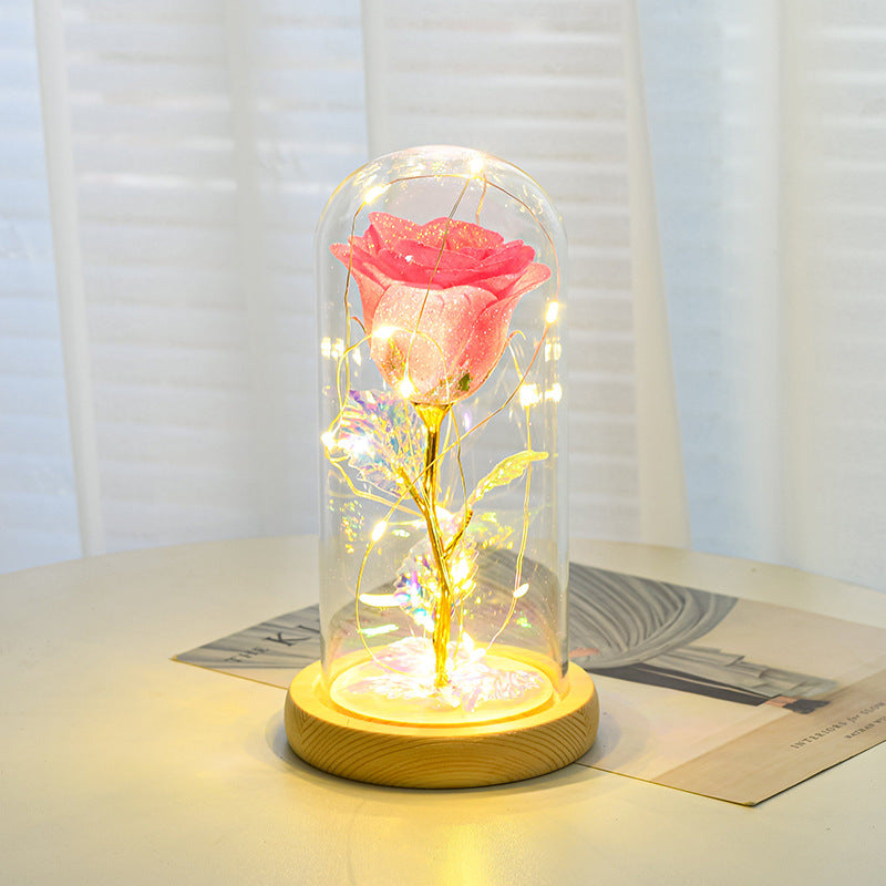 🌹 Rose éternelle LED sous cloche – Cadeau romantique 💖