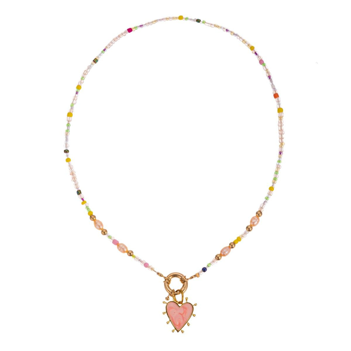 💖 Collier pendentif cœur à perles Bijou élégant  ✨