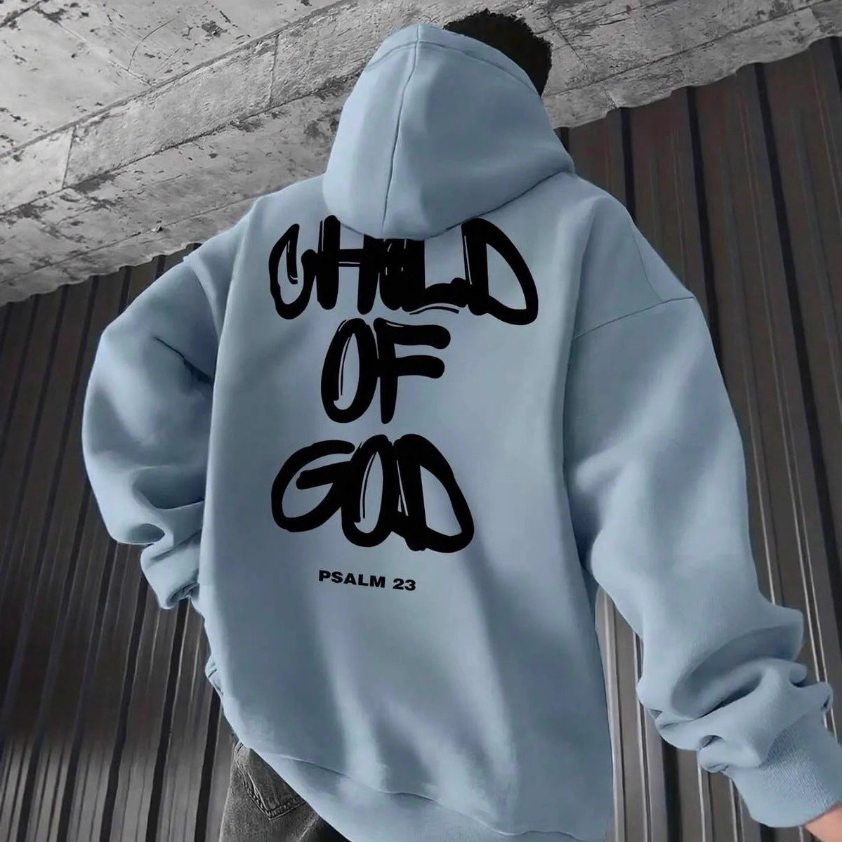 Sweat à Capuche Homme – Imprimé Lettres avec Doublure Polaire