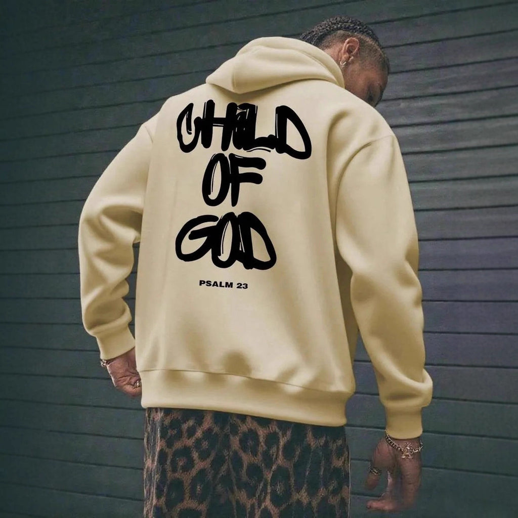 Sweat à Capuche Homme – Imprimé Lettres avec Doublure Polaire