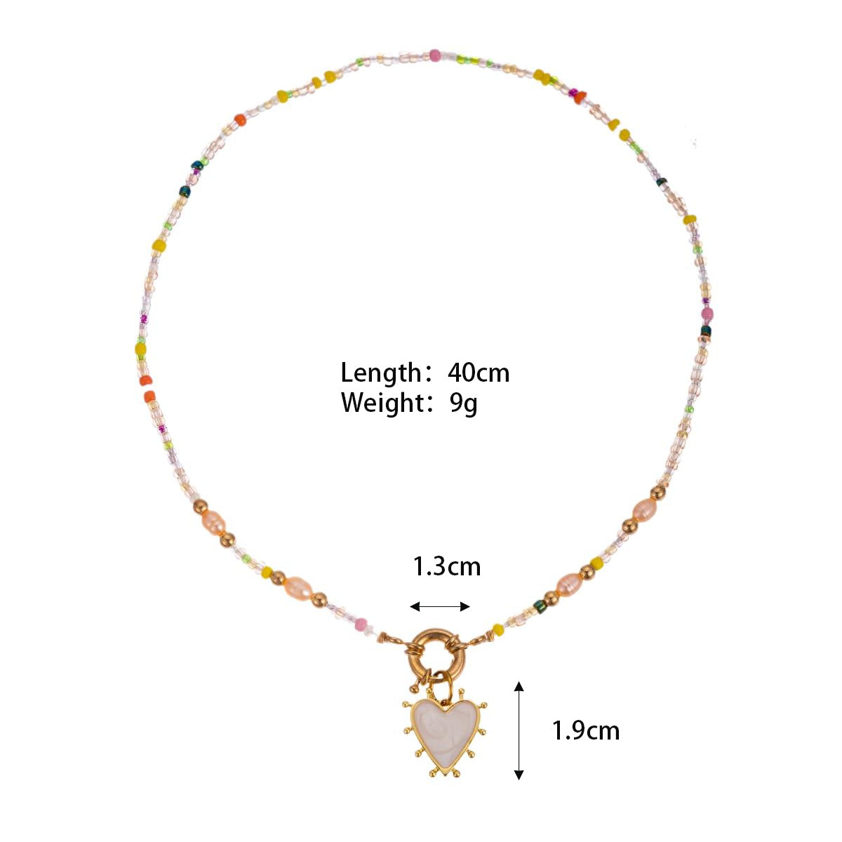 💖 Collier pendentif cœur à perles Bijou élégant  ✨