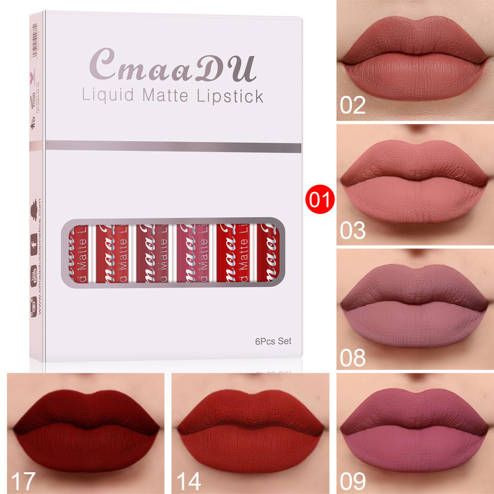 💄 Lot de 6 rouges à lèvres mats – Longue tenue, étanche et brillante ✨