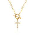 Pendentif Croix Carrée Plaqué Or – Laiton de Qualité