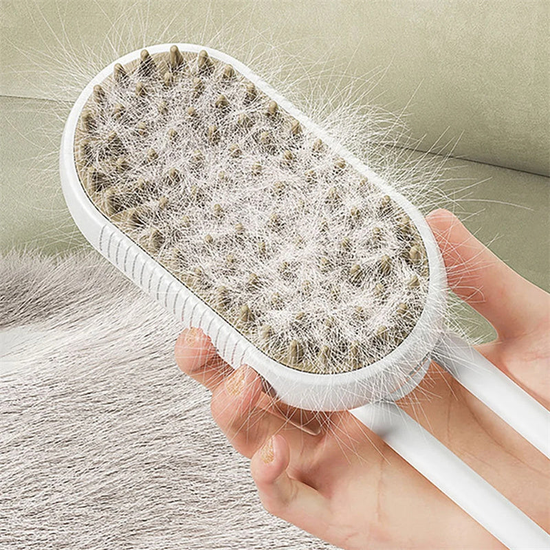 🐾 Brosse vapeur 3-en-1 pour animaux